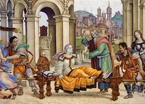 Mur nord de la chapelle Strozzi, La résurrection de Drusiana par Saint Jean l